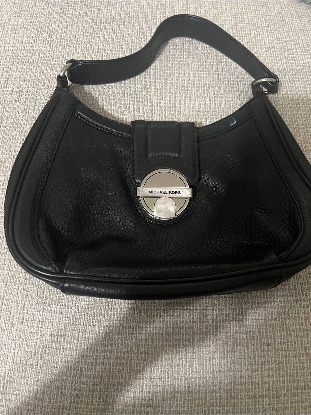 Michael Kors Black Leather Shoulder Bag